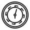 Parts wall clock icon, outline style