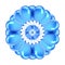 Party balloons as abstract flower blue. helium balloon circle