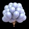 Party balloons bunch white classic holiday decoration