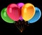 Party balloons colorful five 5. happy birthday balloon bunch