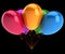 Party balloons five 5 colorful. birthday, celebrate, anniversary