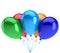 Party balloons five happy birthday celebrate decoration shiny