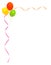 Party balloons frame border