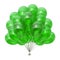 Party balloons green decoration glossy. helium balloon bunch