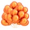 Party balloons orange birthday decoration glossy. helium balloon