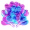 Party balloons purple blue violet colorful heart shaped
