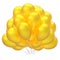 Party balloons yellow shiny. colorful birthday helium balloon bunch