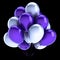 Party birthday balloon bunch blue white. anniversary decoration