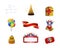 party or birthday concept icon set illustration