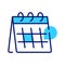 Party calendar vector design, event date, birthday calendar icon