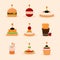 Party Canape Appetizing Finger Food Illustration