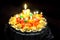 Party Candles on a Birthday Cake