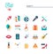 Party, celebration, fireworks, confetti and more, flat icons set