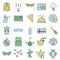 Party and Celebration line and Fill Isolated Vector Icons