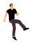 Party dancer handsome boy illustration. Nightlife party dancing concept . Disco club event.