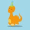 party dinos orange dino 05