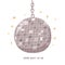 Party disco ball vector illustration. Shiny sphere for nightclub dancing