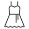 Party dress line icon. Female evening classic fashion cloth. Celebration vector design concept, outline style pictogram