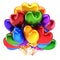 Party event balloons bunch heart shaped colorful Love symbol