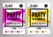 Party flyer design. Disco template. Vector illustration. For night club.