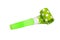 Party foil whistle festive noisemaker blowout isolated on the white