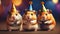 Party hamster hamsters wearing hats celebrating