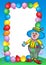 Party invitation frame with clown 7