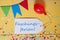 Party Label, Confetti, Balloon, Faschingsferien Means Carnival Vacation