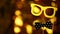 Party mask gold bokeh nobody HD footage