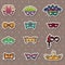 Party mask stickers