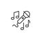 Party microphone outline icon