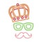 party mustache crown glasses decoration neon night