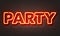 Party neon sign