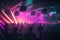 Party people enjoy concert by dancing in nightclub party Created with Generative AI technology