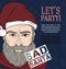 Party poster with bad santa