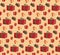 Party presents colorful seamless pattern on beige background. Pattern gift box for fabric print,wrapping package gift box paper.