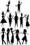 Party silhouettes