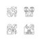 Party songs ideas pixel perfect linear icons set