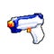 party water gun toy game pixel art vector illustration