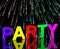 Party Word With Fireworks