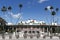 PASADENA, CALIFORNIA - 26 MAR 2021: The Main Gate at the Rose Bowl football stadium