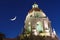 Pasadena City Hall Cupola and Moon