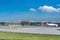 Pasay, Metro Manila, Philippines - NAIA Terminal 1 airport in Manila, Philippines. View of runway, tarmac and a few