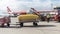 Pasay, Metro Manila, Philippines - An open baggage cart used to handle airline cargo at the tarmac near NAIA terminal