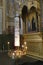 Paschal candle burns in front of Iconostasis