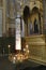 Paschal candle burns in front of Iconostasis