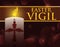 Paschal Candle with Dim Light Effect for Easter Vigil, Vector Illustration