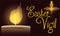 Paschal Candle Illuminating Easter Vigil Celebration, Vector Illustration