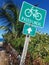 Paseo lineal bike and walking trail sign in Isabela, Puerto Rico