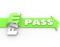 Pass Vs Fail Arrow Over Word Grade Test Quiz Result